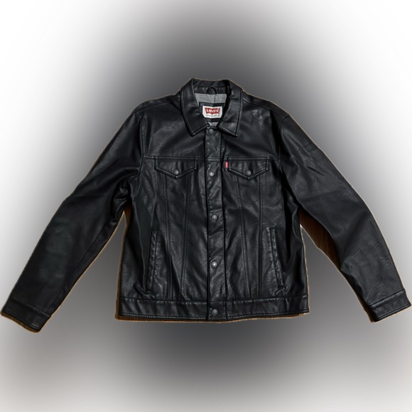 Levi's Faux Leather Trucker Jacket - Picture 3 of 8